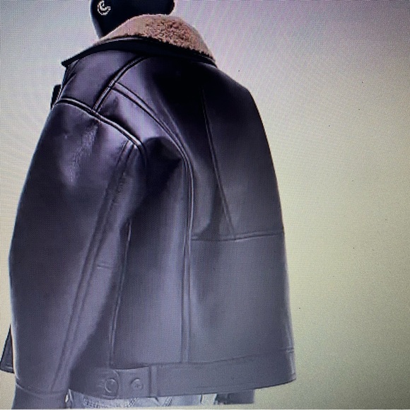 Like new Topshop heavy weight vegan leather coat in medium - Picture 9 of 13